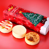 Sweet of Oregon - 料理写真:【季節限定】味くらべクリスマス。3種類の味が楽しめる人気の「味くらべ」より、クリスマスバージョンが初登場しました。内容は、右よりオレゴニアン（ベークド）、プレーン、ホワイトラズベリーの3種です。（テイク商品）