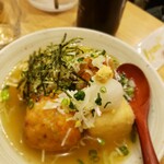 やきとん えん家 - 揚げ出し豆腐とつくね（サービス）