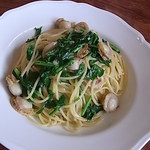 TRATTORIA PACE - 本日のパスタ：青森のホタテと松戸のルッコラ