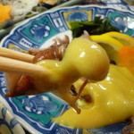 五所 - 酢味噌で食べる・・・・激美味です。