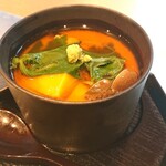 割烹 いま村 - 煮物→鱈白子の茶碗蒸し