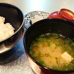 割烹 いま村 - ご飯もの→炊きたてご飯、絶品味噌汁うまい。