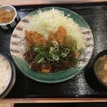 かつさと - 中華ねぎソース　ささみかつ定食