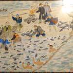 料亭 能登新 - 明治初期、豊漁の様子を生き生きと伝える「三面川鮭漁地曳網之図