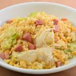Smoked duck and lettuce fried rice