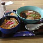 かつ亭 - おすすめのセットメニュー ミニかつ丼+ラーメン950円税込です