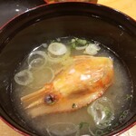 平和寿司 - 2019.12.牡丹海老の味噌汁
