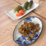 紀行茶屋 - カレー風味の佃煮とお漬物