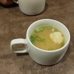 洋食ふくもと - ランチの味噌汁