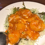 中国四川料理 秀峰 - エビのチリソース煮 1200円