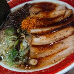 いち福 - 黒チャーシュー麺