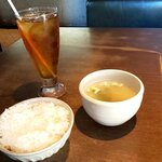 炭火焼肉 ドラゴンカルビ - ご飯・ウーロン茶・スープ