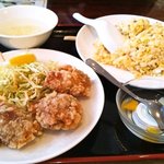 いづみ飯店 - 炒飯定食は、唐揚げが付きます！