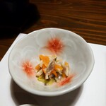 秀月 - 先付け(柿なます)