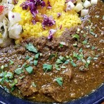 ホールスパイスカレー青藍 - スパイシービーフカレー定食 小