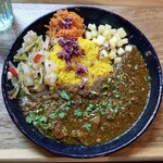 ホールスパイスカレー青藍 - スパイシービーフカレー定食 小