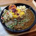 ホールスパイスカレー青藍 - スパイシービーフカレー定食 小