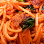 ロメスパ バルボア - 小松菜と薄切り豚肉が焼きそば風