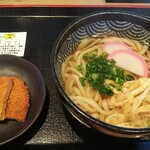 Menya Remon - かけうどん(税込)310円+フィッシュカツ(税込)100円 (2019.12.13)