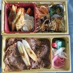 新羅ガーデン - A5黒毛和牛カルビ・ロース弁当