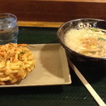 Hanamaruudon - 2012/03 かけうどん（小）105円とかき揚げ 137円