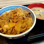 Yoshinoya - 牛丼並とアサリの味噌汁