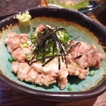 焼鳥 修 - 鶏ネックの山かけ