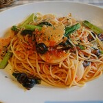 Mamma pasta - 燻製鱈とカブのスパゲティ