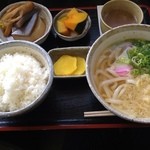 奥御所 - うどん定食680円！美味しかったです♪