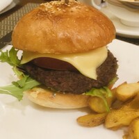 バーデンバーデン - 飛騨牛ハンバーガーセット(1650円)(2019.12.現在)