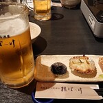 Jimonosampin Oryouri Dokoro Nebokke - 生ビールとお通し