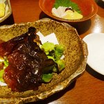 Rakushundaininguzaian - 揚げ空豆とキクラゲ