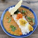 アンドスパイス - ぶり大根のココナッツフィッシュカレー&サンバル(バスマティライスに変更)¥1100