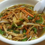 台湾料理 百味鮮 - 夜お得セットの『 青椒肉絲ラーメン 』