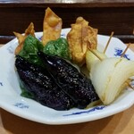 Shiyouraku - 揚げワンタンと野菜の素揚げ　700円