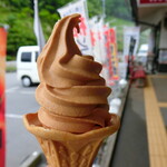 道の駅 さんりく - ソフトクリーム柿