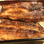 魚玉 - 鰻も立派、普通盛りでご飯が多い