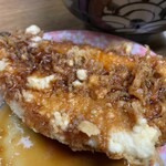 豊野丼 - いわし天丼 主賓が別皿でアップ