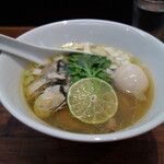 神保町 黒須 - 広島県産牡蠣の塩蕎麦1350円