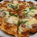 Origano - シーフードピザ（タマネギ、ピーマン）+アンチョビ+ソーセージ