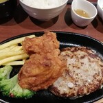 ファイヤーバーグ - 札幌ザンギ＆ハンバーグセット（150g）9４0円‎2019‎年‎12‎月‎14‎日ファイヤーバーグ