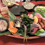 海鮮酒場 魚波 - 191207土　東京　海鮮酒場魚波池袋本店　刺身盛り合わせ（大）