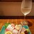 虹晴れ - お刺身9点盛りと佐賀の日本酒　最高(*≧∀≦)