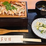 うな信 - カニせいろ蒸し定食(税別) \3000