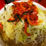 ラーメン二郎 - 小ラーメン＋九条ネギキムチ