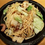 ぼてぢゅう - 海鮮ミックス「塩」焼そば（上から）