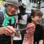 生ホルモン処 おさむちゃん。 - おさむ前に大興奮！
      目の前で焼かれるステーキは反則です(*ﾉ∀`*)