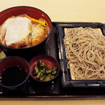 薮蕎麦 - 満腹セット(950円)のかつ丼ともり
