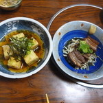 沖縄料理 サスケ - 島豆腐の揚げ出しとラフテー