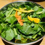 ハチ 長町店 - 相方は最初に「仙台クレソン のサラダ」をムシャムシャ！！